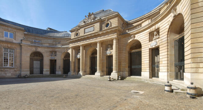 La cour intérieure de l’hôtel de la Monnaie, à Paris, en août 2020.