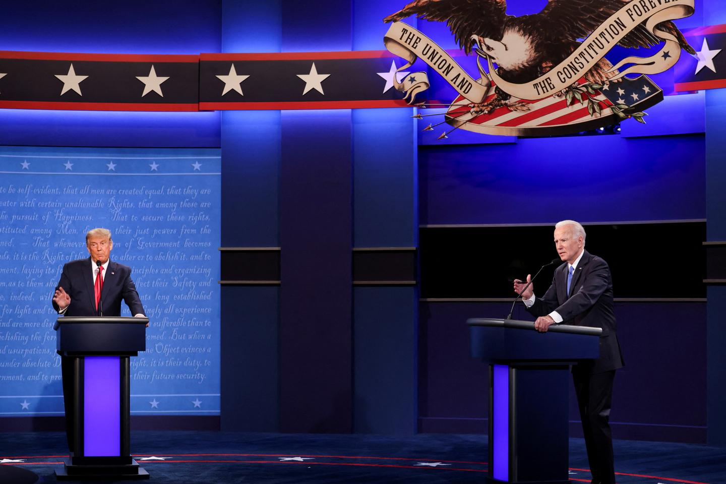 Joe Biden says he's 'happy to debate' Donald Trump