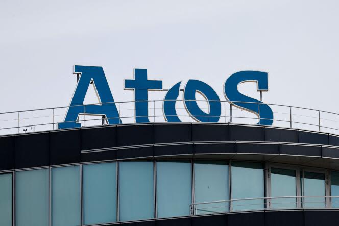 Le siège de la multinationale française informatique ATOS, à Bezons, près de Paris, le 26 avril 2024.