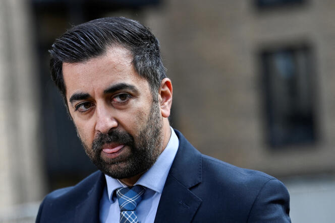 Scottish Prime Minister Humza Yousaf in Dundee (Scotland), April 26, 2024.