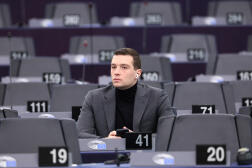 Jordan Bardella, au Parlement européen, le 16 janvier 2024, à Strasbourg.