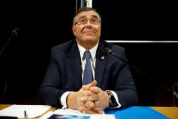 Le PDG de TotalEnergies, Patrick Pouyanné, lors de son audition par une commission d’enquête au Sénat, le 29 avril 2024, à Paris.