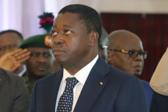 Le président togolais, Faure Gnassingbé, le 24 février 2024, à Abuja (Nigéria).