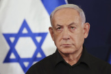 Le premier ministre israélien, Benyamin Nétanyahou, lors d’une conférence de presse à Tel-Aviv, le 28 octobre 2023. 