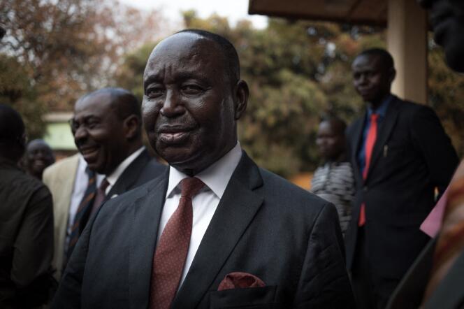 L’ancien putschiste devenu président de la République centrafricaine (RCA) en 2003, François Bozizé, à Bangui en janvier 2020. 