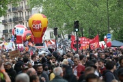 Manifestation à Paris, le 1er- mai 2024.