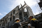 Une usine thermique endommagée par des bombardements russes en Ukraine, le 2 mai 2024.