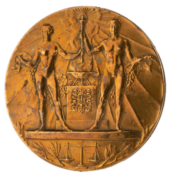 En 1928, la médaille commémorative des Jeux olympiques d’Amsterdam montre pour la première fois un passage de flambeau. 