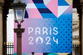 Le logo de Paris 2024, le 2 mai à Paris.