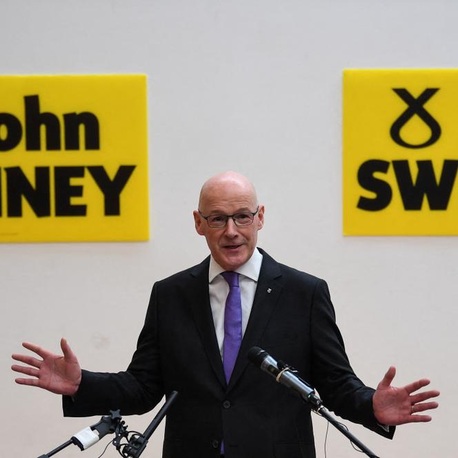 John Swinney à Edimbourg, le 2 mai 2024.