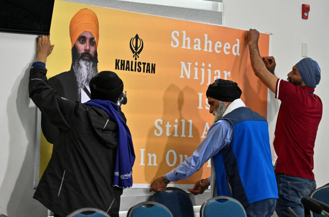 Before a press conference following the arrest of three people in connection with the killing of a Canadian Sikh leader, 