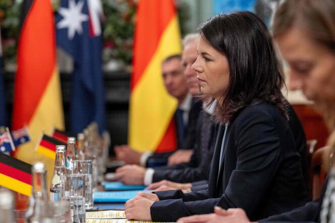 La ministre des affaires étrangères allemande, Annalena Baerbock, en visite en Australie, le 3 mai 2024.