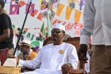 Mahamat Idriss Déby, lors de son dernier meeting de campagne, le 4 mai 2024, à N’Djamena. 