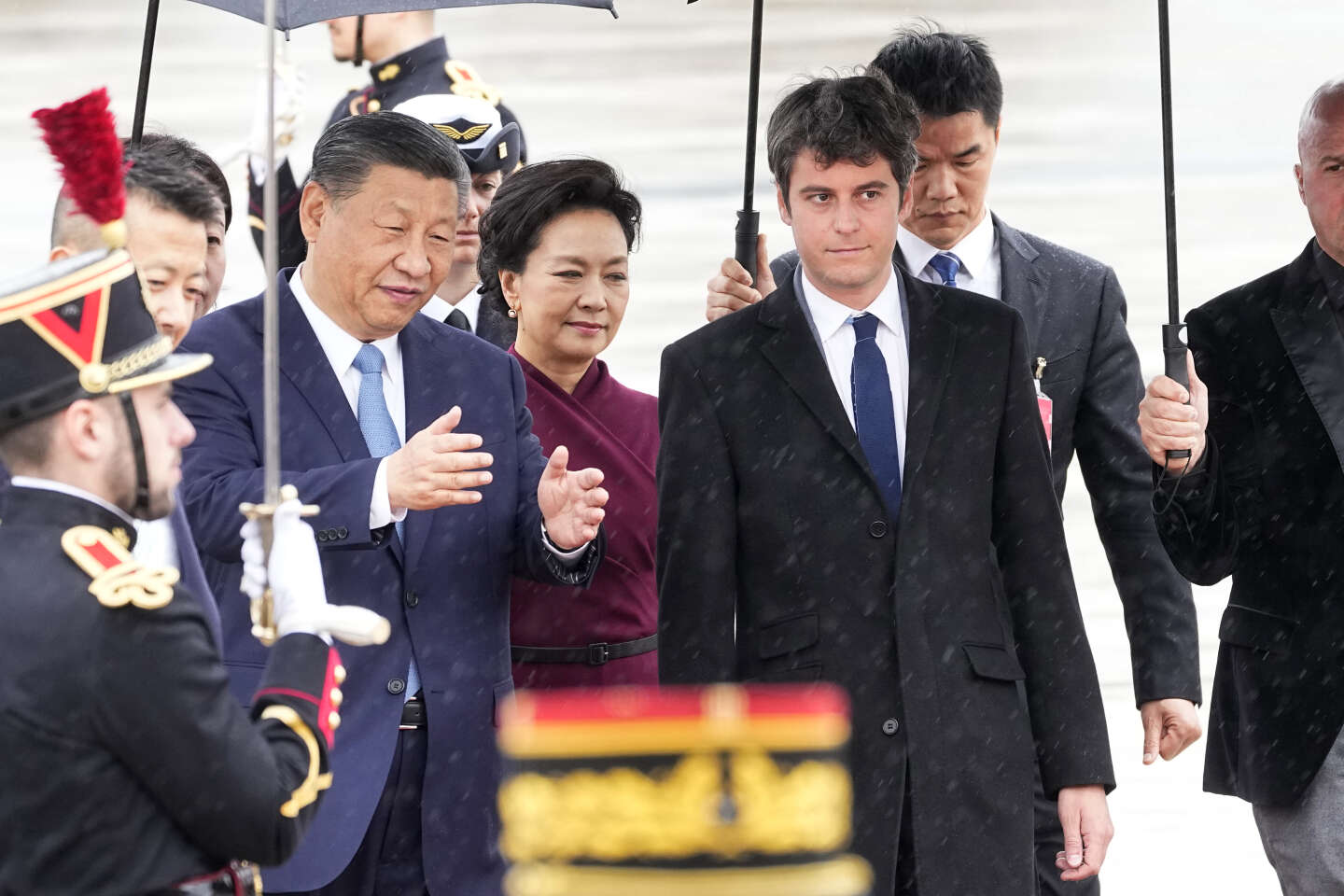 Le président chinois, Xi Jinping, arrive en France