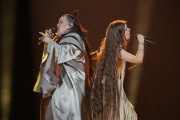Alyona Alyona et Jerry Heil, représentant l’Ukraine, lors d’une répétition du concours de l’Eurovision à Malmö, en Suède, le 6 mai 2024.