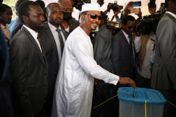 Le président tchadien sortant, Mahamat Idriss Déby Itno, à N’Djamena, le 6 mai 2024.
