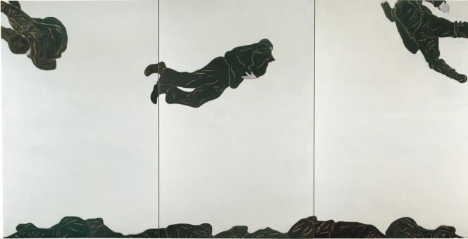« Œuvre 4 » (2009), huile et cire sur toile de Djamel Tatah.