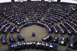 Le Parlement européen, à Strasbourg, le 23 avril 2024.