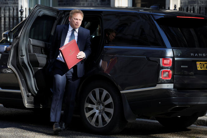 British Defense Secretary Grant Shabbs attends the weekly cabinet meeting at Downing Street in London on May 7, 2024. 