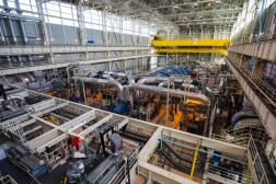 Photographie prise le 14 juin 2022 de l’intérieur du réacteur de nouvelle génération EPR de Flamanville.