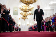 Le président russe, Vladimir Poutine, avant la cérémonie d’investiture, à Moscou, le 7 mai 2024.  