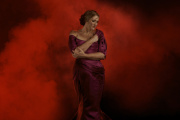 Lise Davidsen est Leonora dans « La Forza del Destino », de Verdi, au Metropolitan Opera à New York, en février 2024.