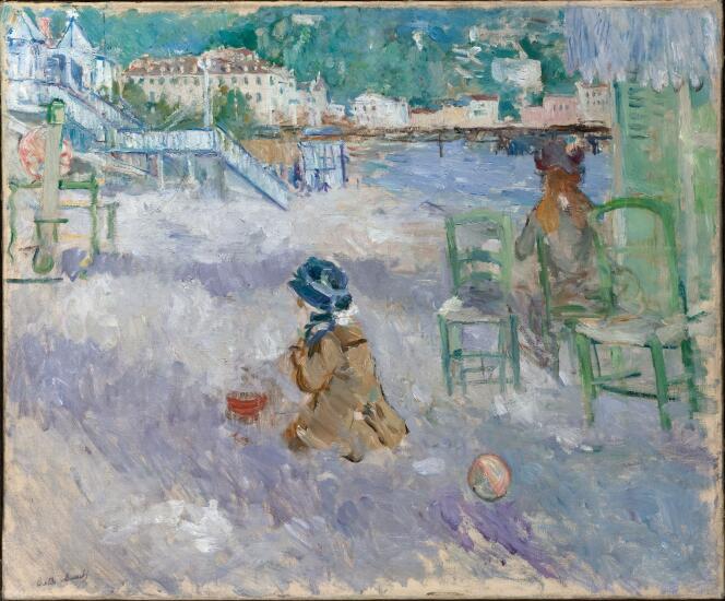 « La plage de Nice » (1882), Berthe Morisot, huile sur toile. 
