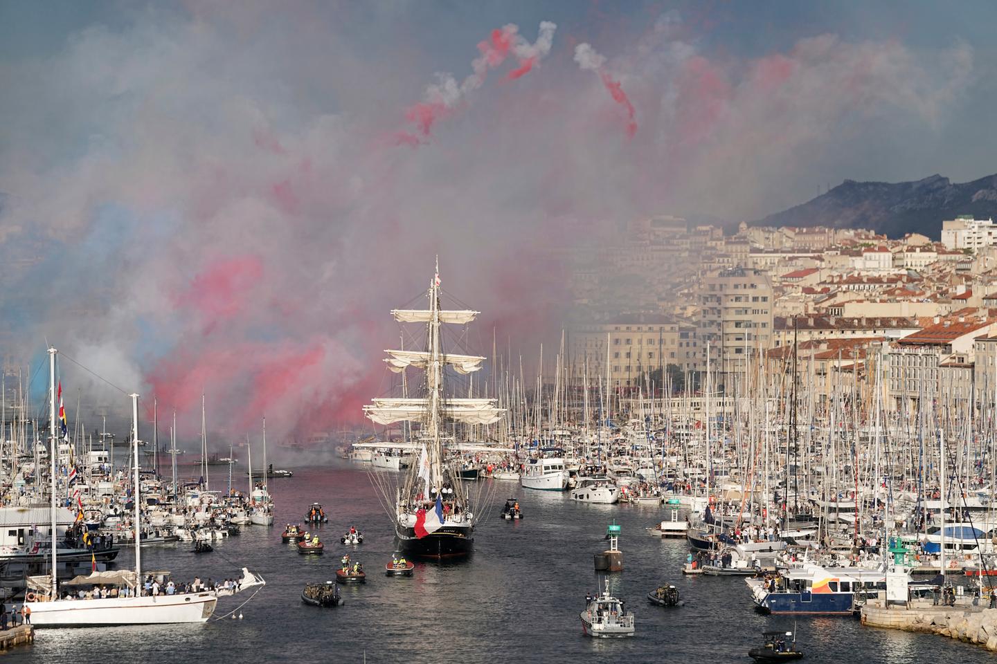 Olympic flame arrives in Marseille – in images