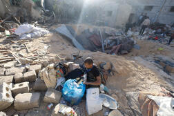 Après un bombardement israélien à Rafah, le 8 mai 2024.