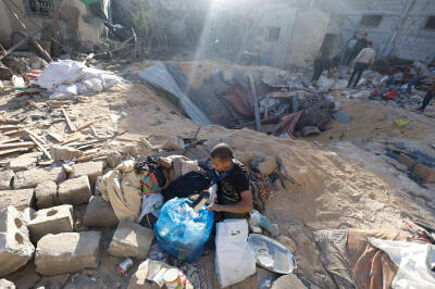 Après un bombardement israélien à Rafah, le 8 mai 2024.