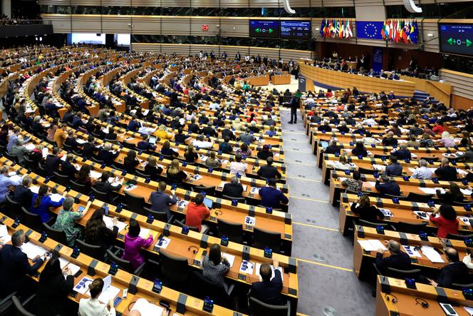 Le Parlement européen, à Bruxelles, le 10 avril 2024.