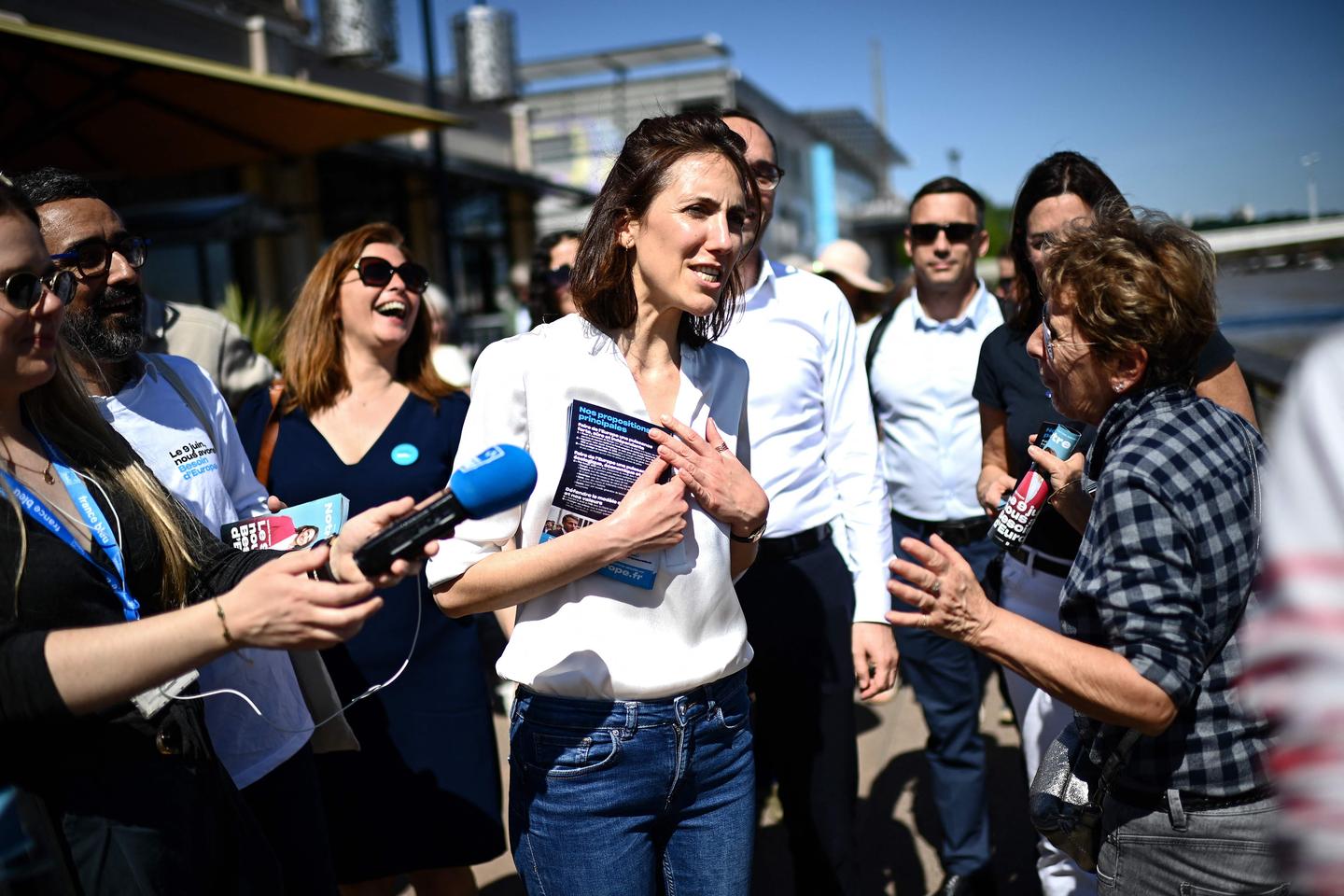 European elections: Macron's candidate says she was tricked into photo with 'neo-Nazi' group