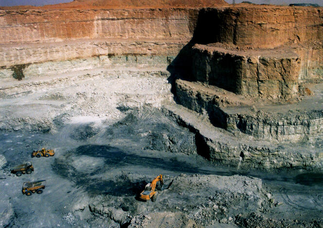 Mine d’uranium à ciel ouvert de la Somaïr, à Arlit (Niger), le 11 août 2023.