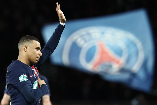 Kylian Mbappé lors de la demi-finale de Coupe de France entre le Paris Saint-Germain (PSG) et le Stade Rennais au Parc des Princes, à Paris, le 3 avril 2024. 