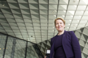 Franziska Giffey, ministre de l’économie du Land de Berlin (SPD), le 8 mai 2024, au lendemain de son agression.