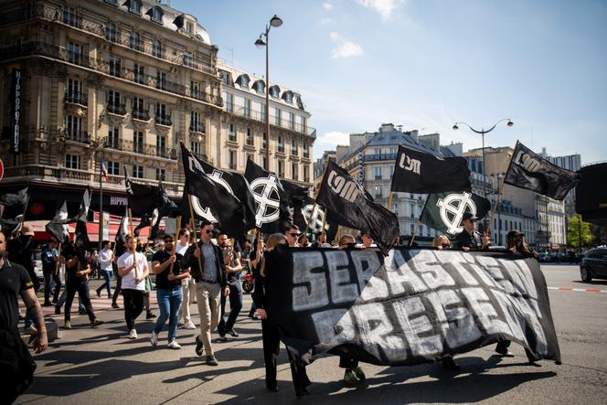 Lors du rassemblement d’ultradroite du Comité du 9 mai  à Paris, le 11 mai 2024.