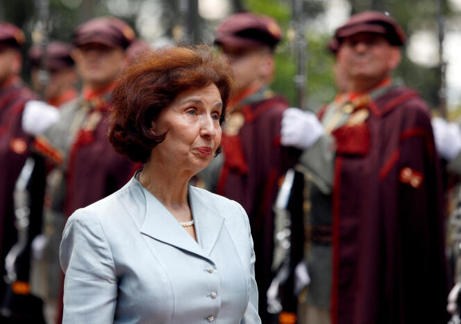 La présidente de Macédoine du Nord, Gordana Siljanovska-Davkova, lors de sa cérémonie d’investiture à Skopje, le 12 mai 2024.