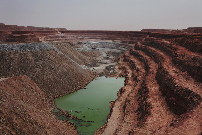 Une mine d'uranium à Arlit, au Niger, en septembre 2013.