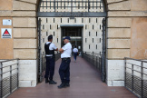 media appel
A l’entrée du tribunal d’Aix-en-Provence (Bouches-du-Rhône), le 3 août 2023.