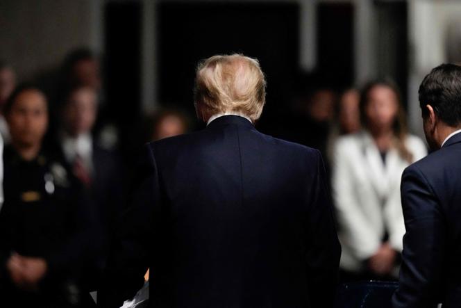 Donald Trump vor dem Manhattan Criminal Court am 13. Mai 2024 in New York. 