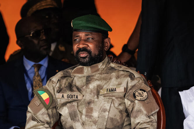 Le colonel Assimi Goïta, chef de la junte au Mali, à Bamako, en septembre 2022.