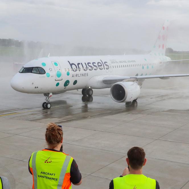 Un Airbus A320 de Brussel Airlines, à Zaventem, le 1er novembre 2023.