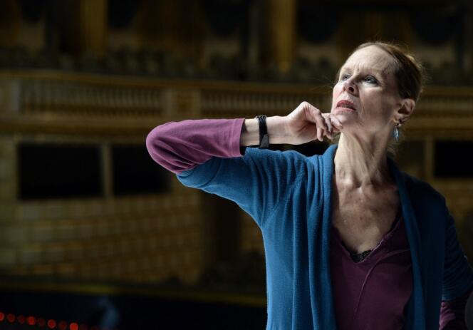 Carolyn Carlson à l’Opéra national de Bordeaux, le 14 mars 2014. 