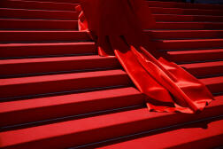 The steps of the Palais des Festivals, during the Cannes Film Festival, May 16, 2024.
