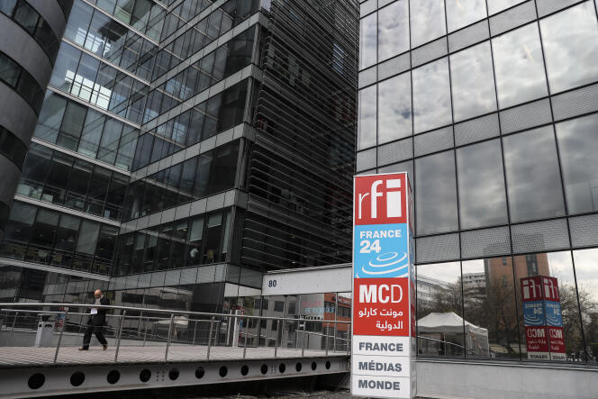 Le siège du groupe national français de médias audiovisuels France Médias Monde (FMM), à Issy-les-Moulineaux (Hauts-de-Seine), près de Paris, le 9 avril 2019.