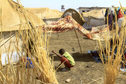 Dans un camp de déplacés de la province de Gedaref, au Soudan, le 15 mai 2024.