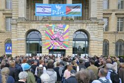 Rally in support of the Jewish community, in front of Rouen town hall, May 17, 2024.