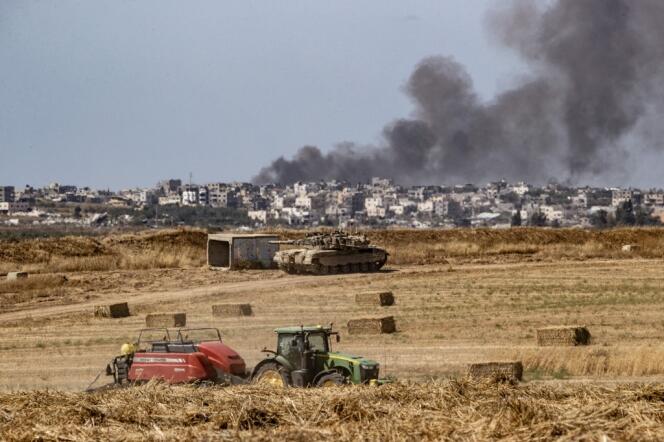 Une unité blindée de l’armée israélienne lance une attaque à Jabaliya, dans le nord de la bande de Gaza, le 15 mai 2024. 