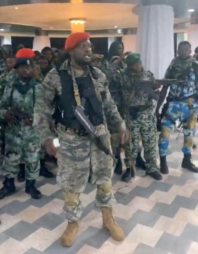 Capture d’écran d’une vidéo postée sur les réseaux sociaux de l’intérieur du palais de la Nation à Kinshasa, lors de la tentative de coup d’État du 19 mai 2024.