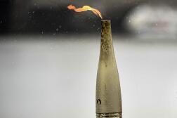 Un aperçu de la flamme olympique.